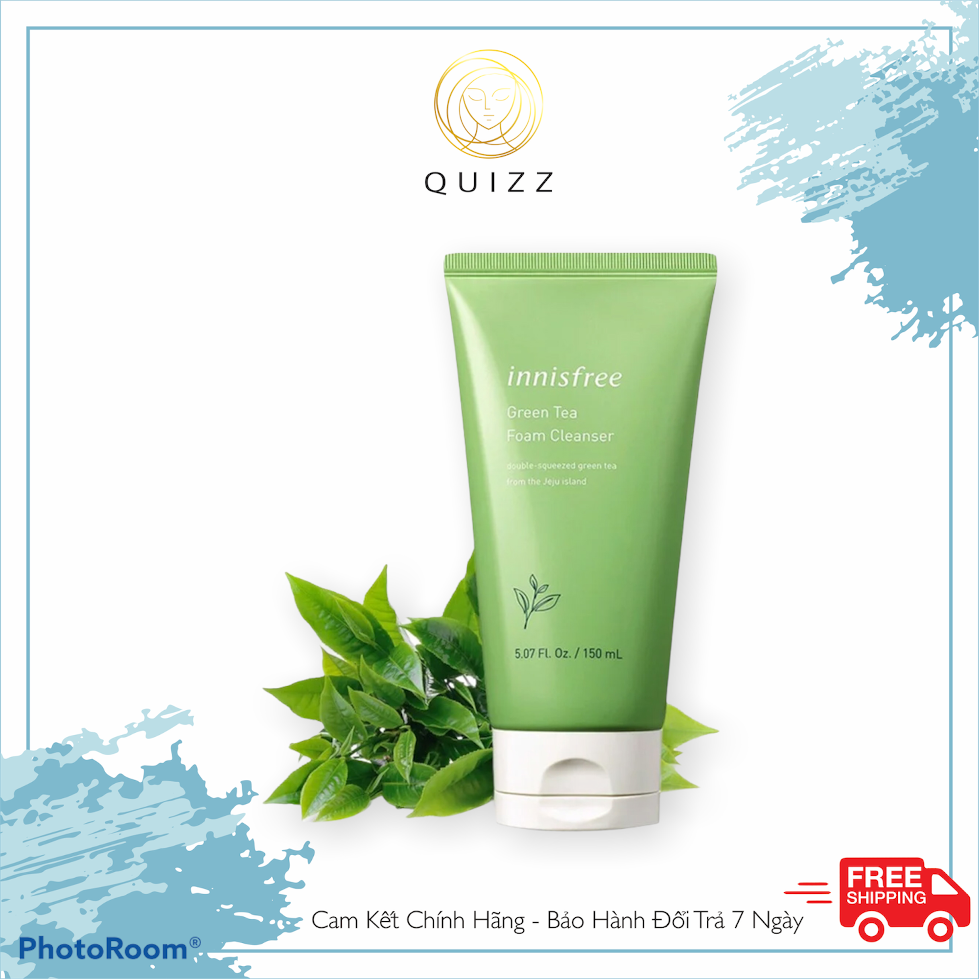 Sữa rửa mặt trà xanh Innis_free Green Tea Foam Cleanser 150ml_Quizz Cosmetics