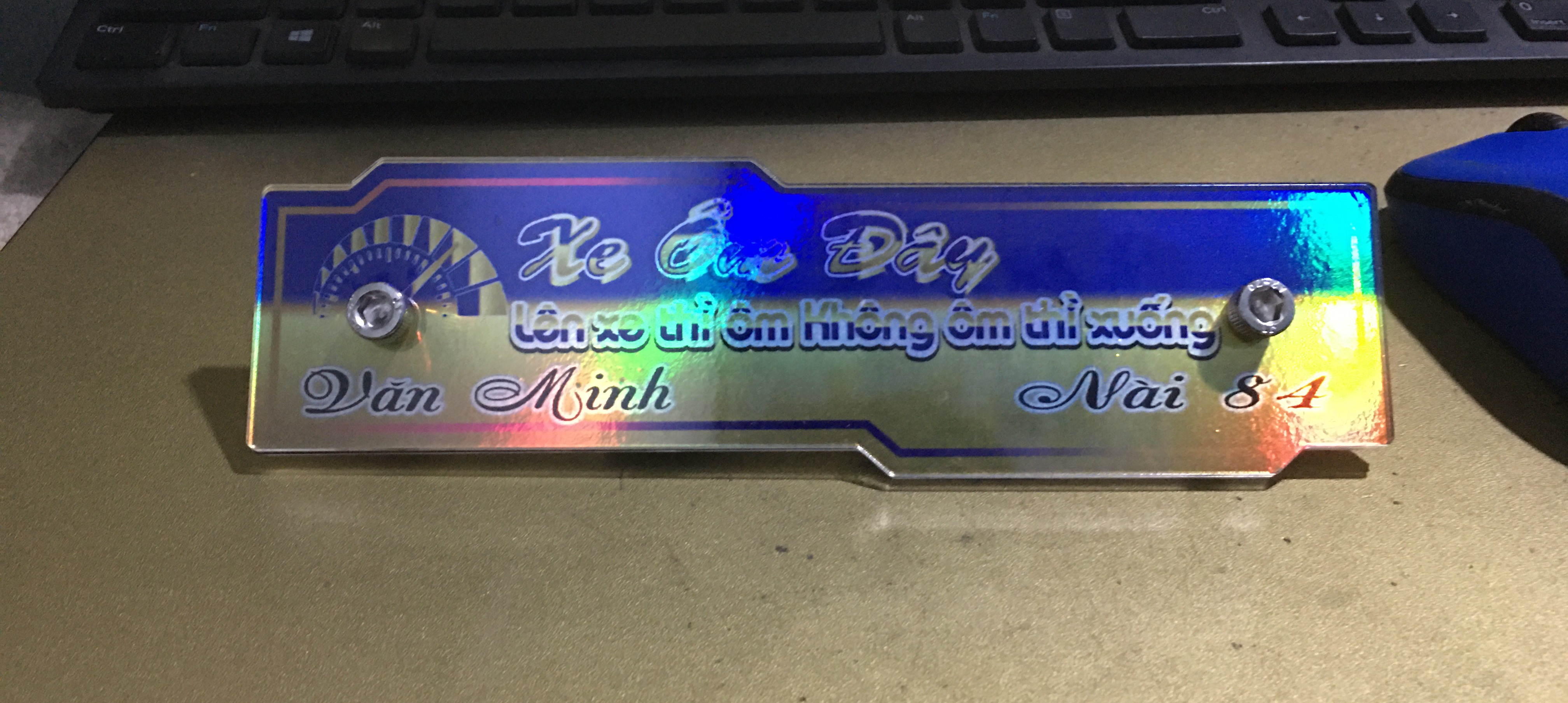 bảng tên xe máy mica