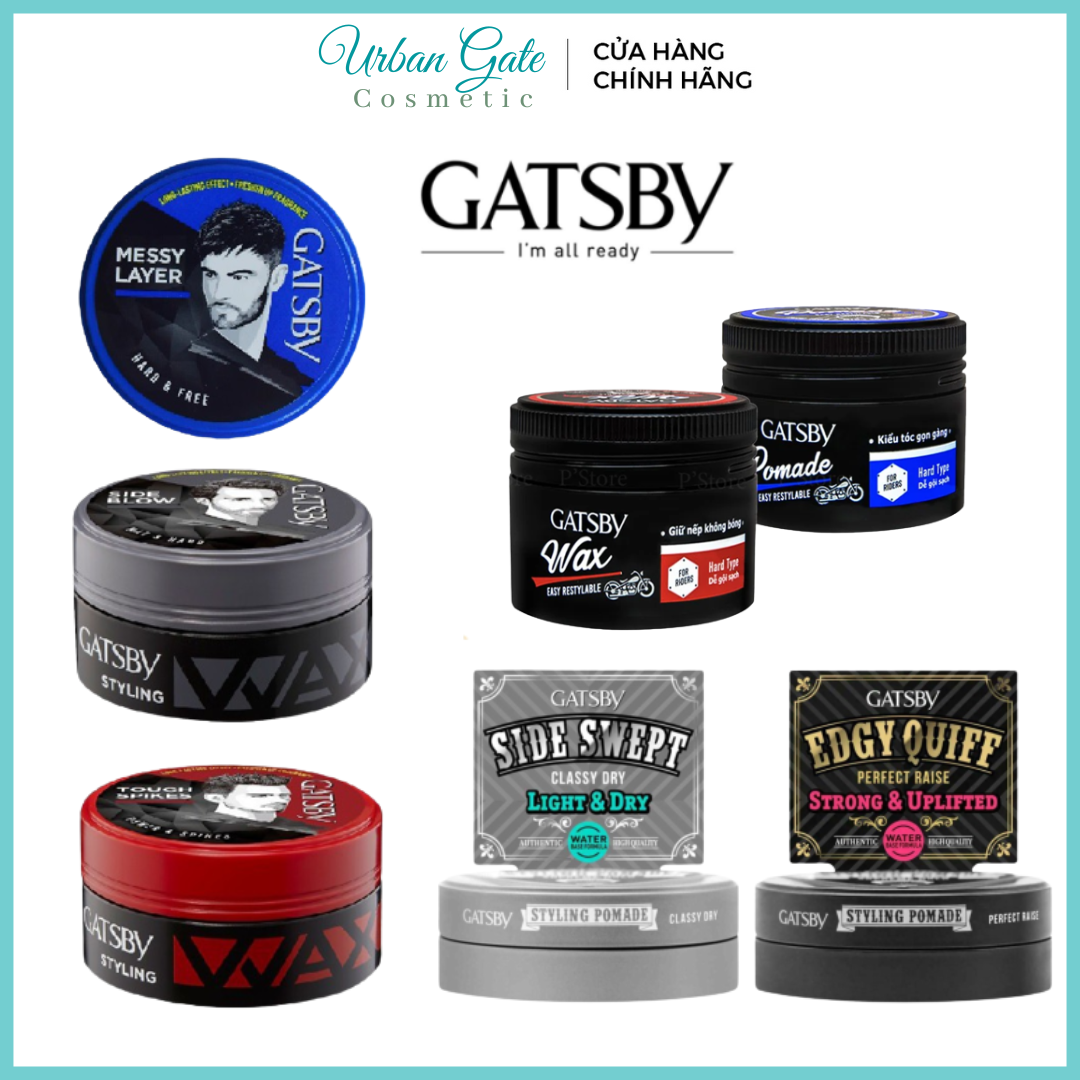 Sáp vuốt tạo kiểu tóc nam gatsby side blow styling wax 75g -sáp vuốc tóc