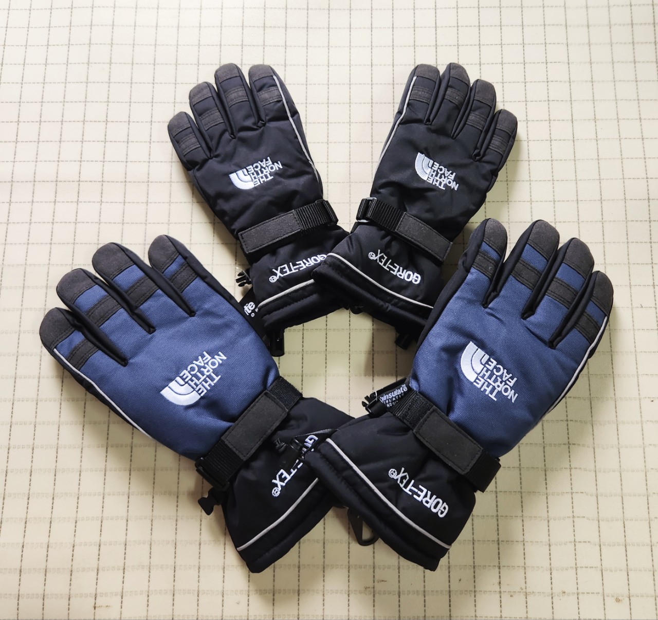 Găng tay Gore-Tex the north face 3 lớp chống nước trượt tuyết, dã ngoại, xe máy, xe đạp