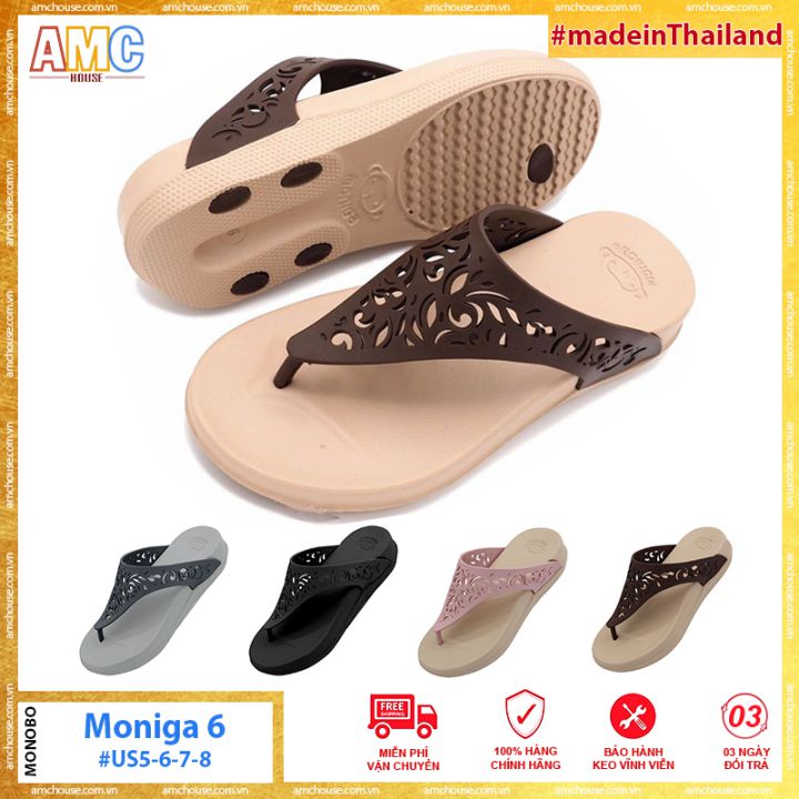 Dép Thái Lan Nữ Monobo Quai Họa Tiết Đế Cao Monobo - Moniga 6