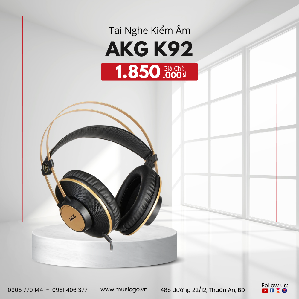Tai nghe chụp tai kiểm âm akg k92