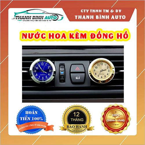 Nước Hoa Đồng Hồ Cài Cửa Gió Điều Hòa Ô Tô Cao Cấp - Phụ Kiện Xe Hơi Gía tốt
