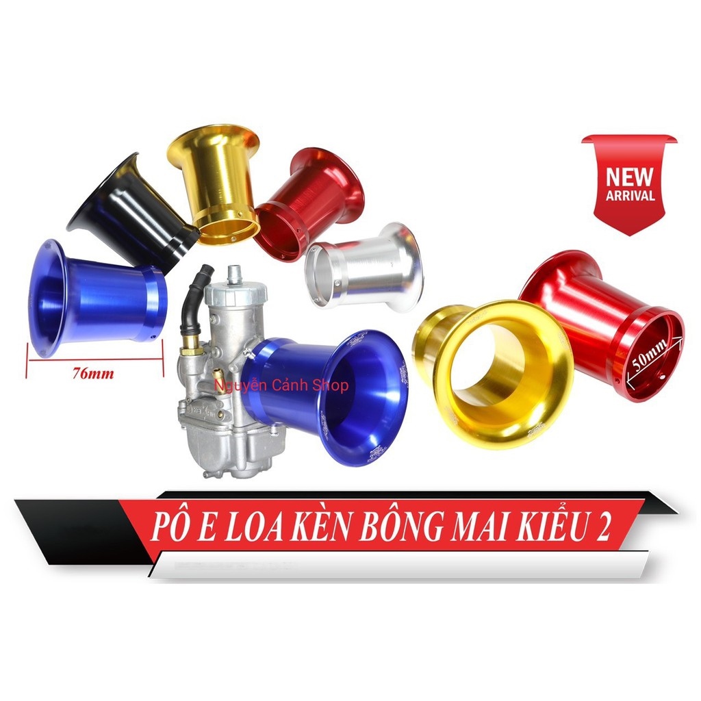 pô e loa kèn bình xăng bông mai dài 76mm K2