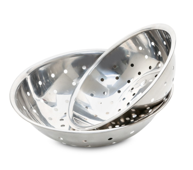 [Hàng dày] Combo 2 rổ inox không gỉ loại dày 4D 0.4mm RAINY - 24cm,28cm - COMBO 2RO 24+28