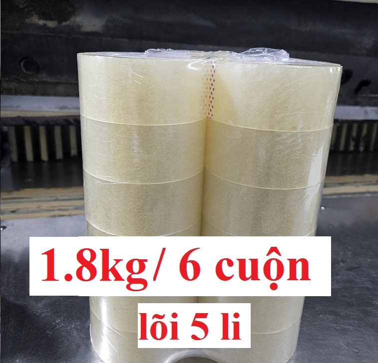 Băng keo trong 200yard 1.8kg cây 6 cuộn