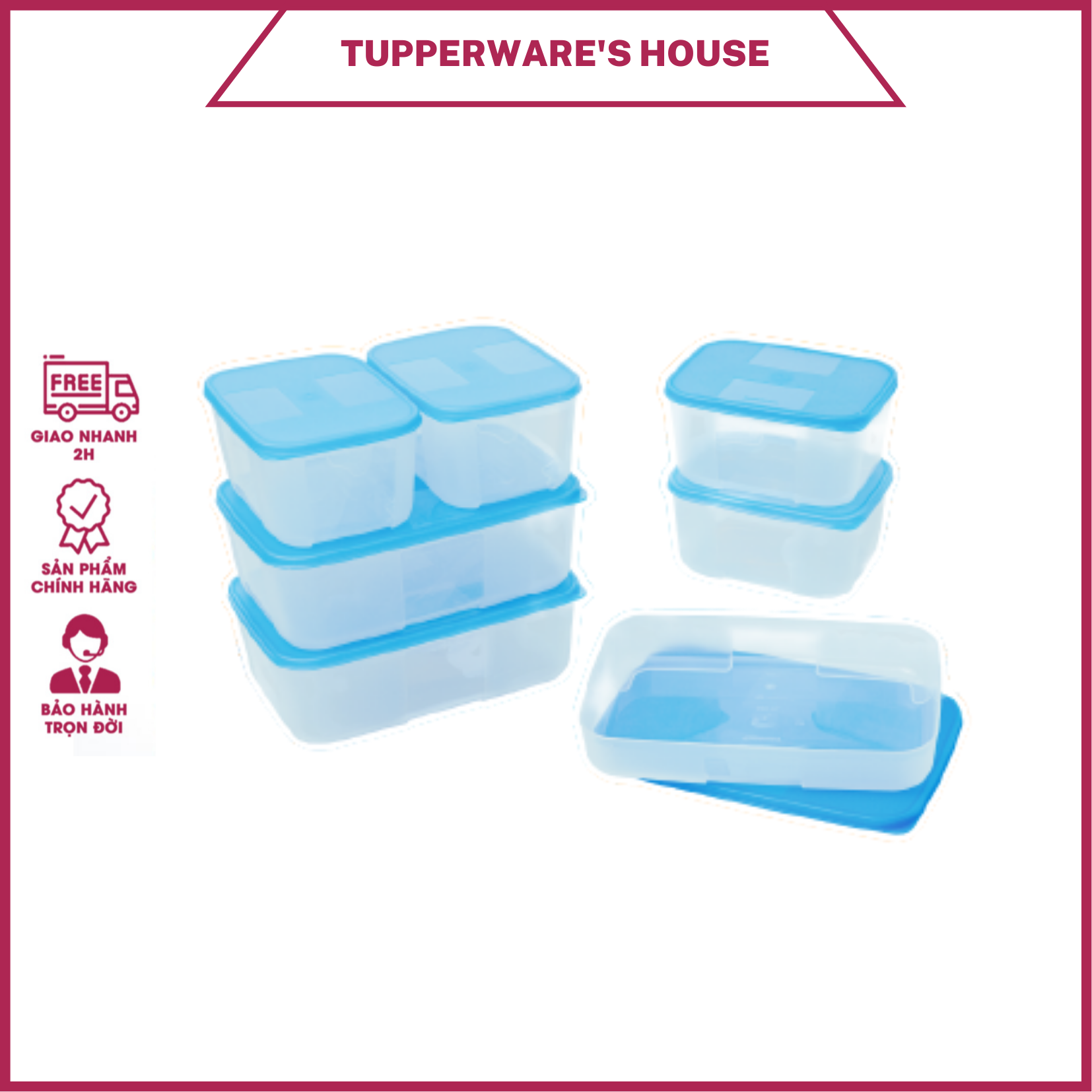 Bộ hộp trữ đông Tupperware Freezermate Fit Set 7 hộp