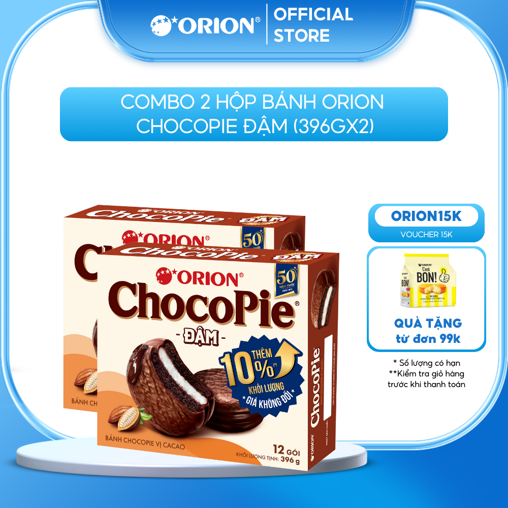 Combo 2 hộp bánh chocopie đậm