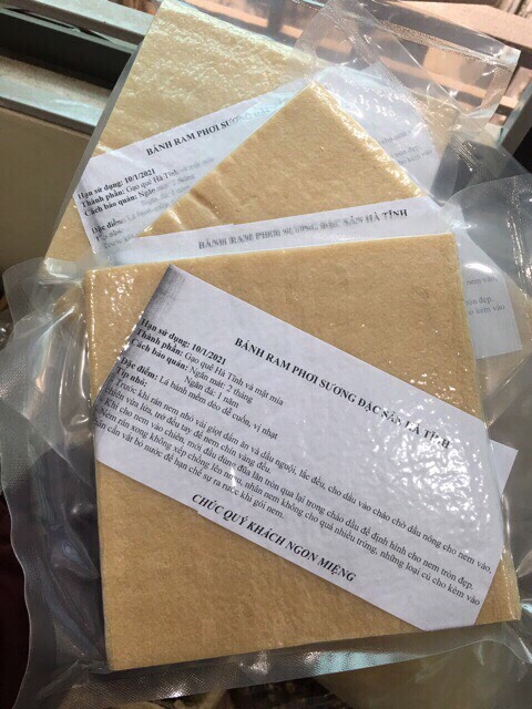 Vỏ ram Hà Tĩnh hút chân không dẻo thơm, rán lên cực giòn, giòn lâu