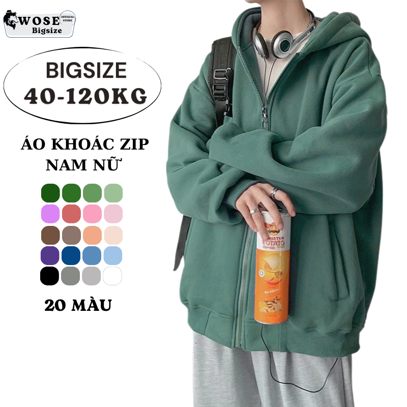 40 - 100kg  Áo khoác thu đông nam nữ ullzzang bigsize