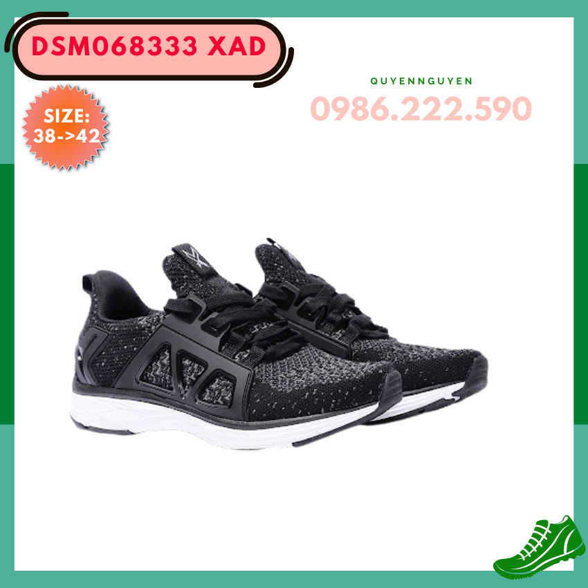 Giày thể thao nam hunter x-dark dust black - dsm068333xad