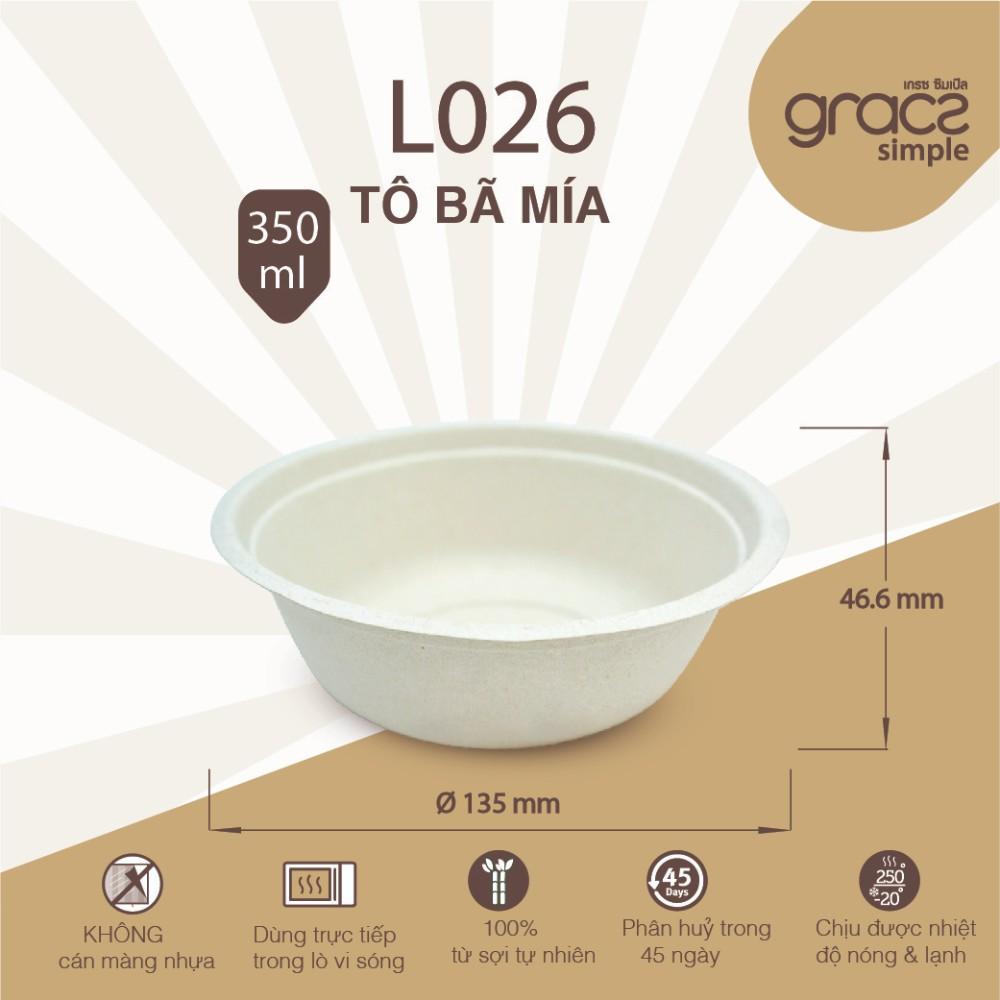 GRACS Lốc 50 Chén bã mía 350ml hiệu