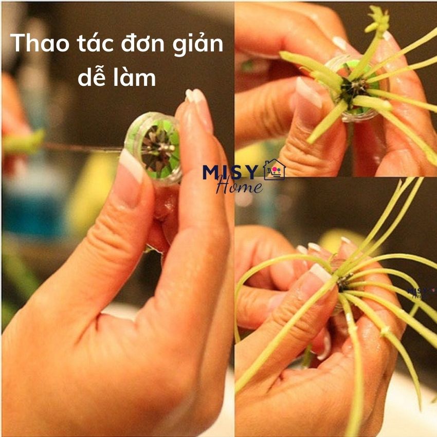 Dao chẻ rau muống siêu tốc siêu nhanh gọn MISY HOME có hộp chẻ hành