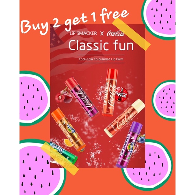 Son dưỡng môi Lip Smacker hương vị nước ngọt Coca Cola lipsticks lip balm