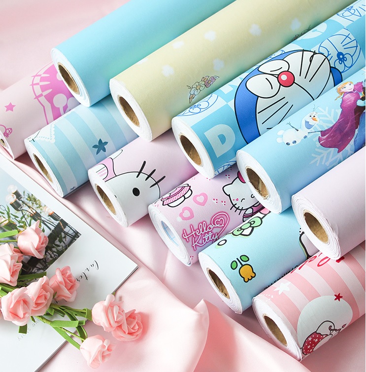 [SALE] 10m Giấy dán tường đẹp cho phòng bé, có sẵn keo, khổ 45cm