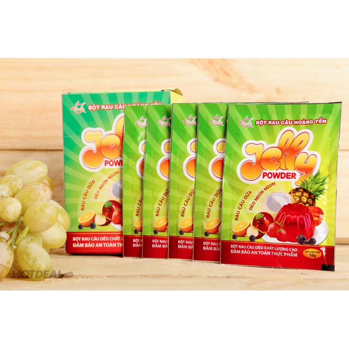Bột rau câu dẻo jelly hoàng yến 10gr