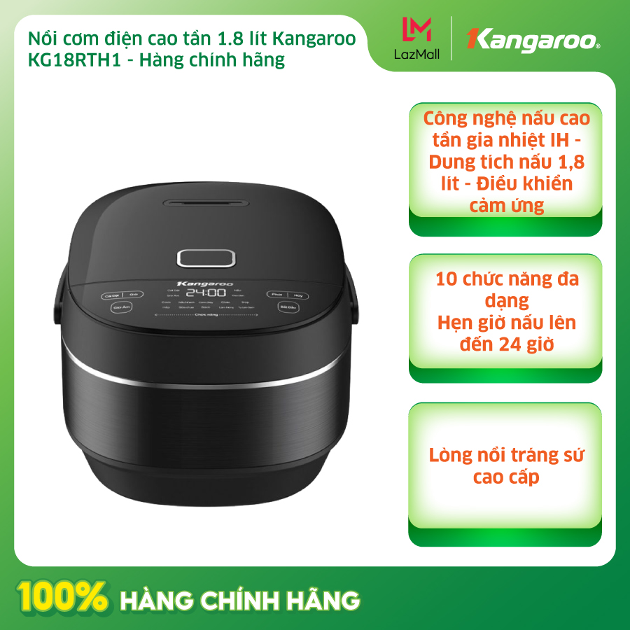 Nồi cơm điện cao tần 1.8 lít kangaroo kg18rih1 - hàng chính hãng
