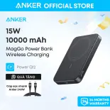 Sạc dự phòng không dây Anker MagGo Power Bank 10K 15W Wireless Charging 30W Fast Charging 10000mAh High Capacity Portable Charger for iPhone 17/17 air/16/15/14 Series and AirPods, Model A1664