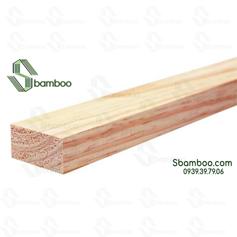Nẹp gỗ thông Sbamboo thanh dài - bản rộng 1.8cm - Combo 5 thanh