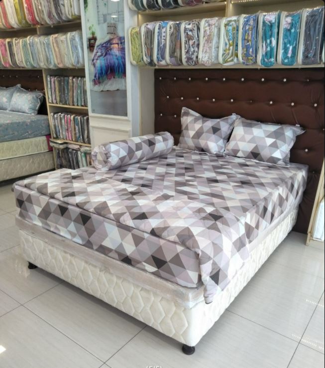 Bộ chăn ga gối cotton satin cao cấp - bộ chăn drap gối cotton satin - mật độ sợi vải 300/inch vuông - sản phẩm cao cấp
