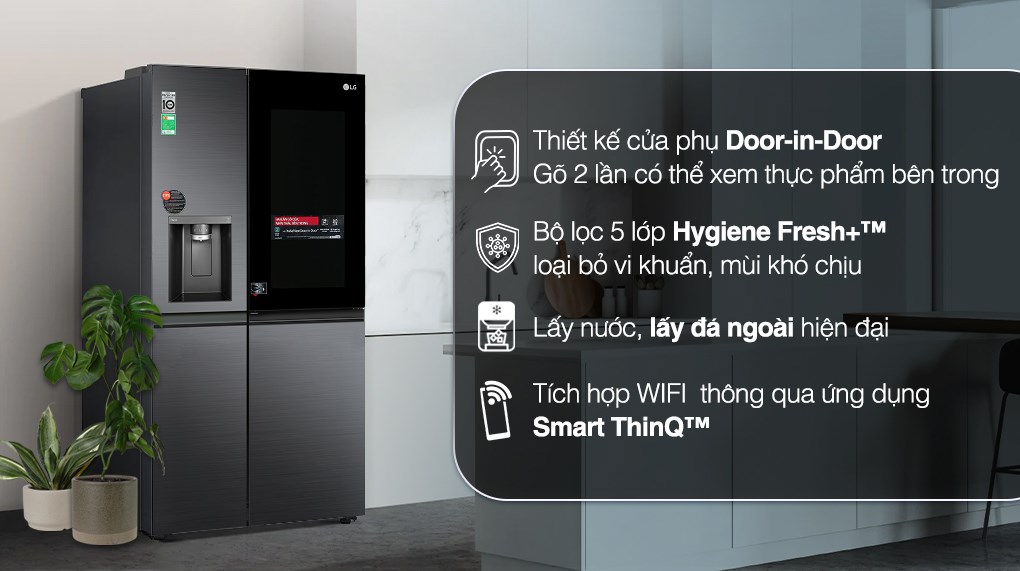 Tủ lạnh lg inverter 635 lít gr-x257mc