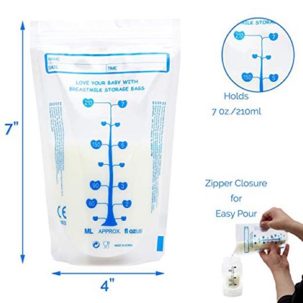 Túi đựng sữa mẹ Unimom Compact không có BPA 210ml (60túi/Hộp) UM870268:5274