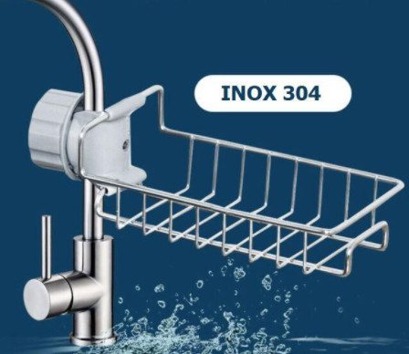 Kệ để đồ rửa chén cạnh vòi rửa