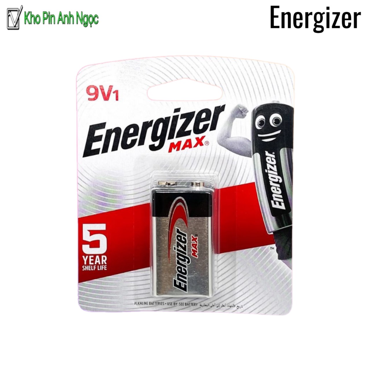 Pin 9v energizer max 6lf22 vỉ 1 viên chính hãng