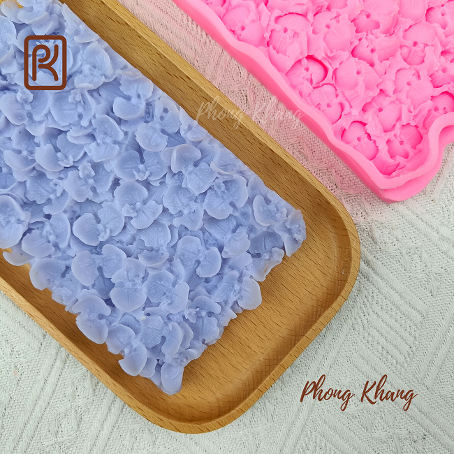 Khuôn silicon 4d Phong Khang làm rau câu ốp thành bánh hoa nhí