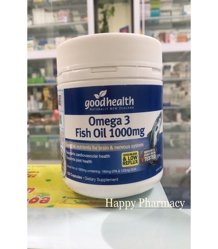 Viên dầu cá Omega3 của Good Health xuất xứ từ NewZealand,chai 150viên