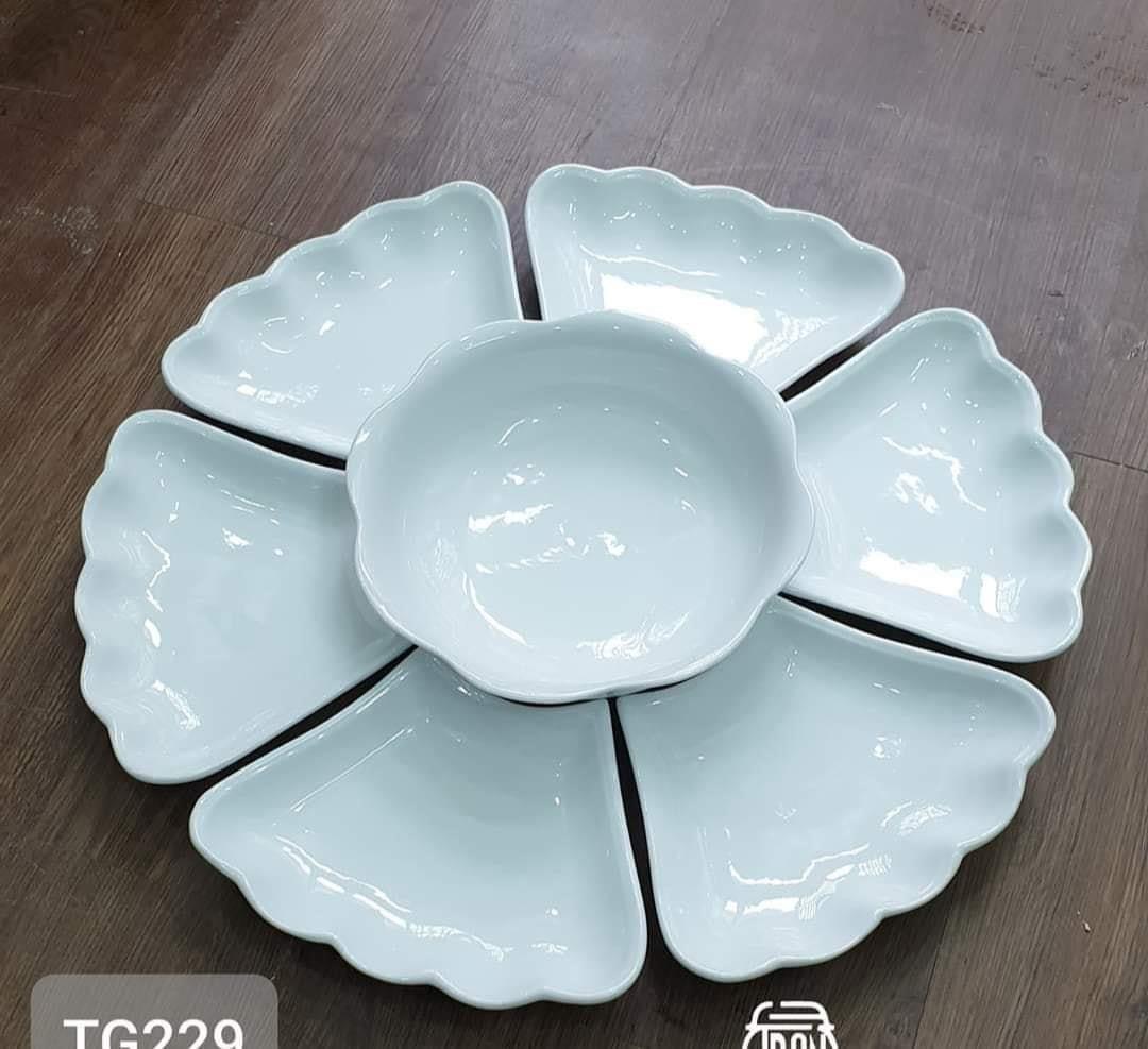 Bộ đĩa hoa mặt trời, bộ bát đĩa cúng gia tiên