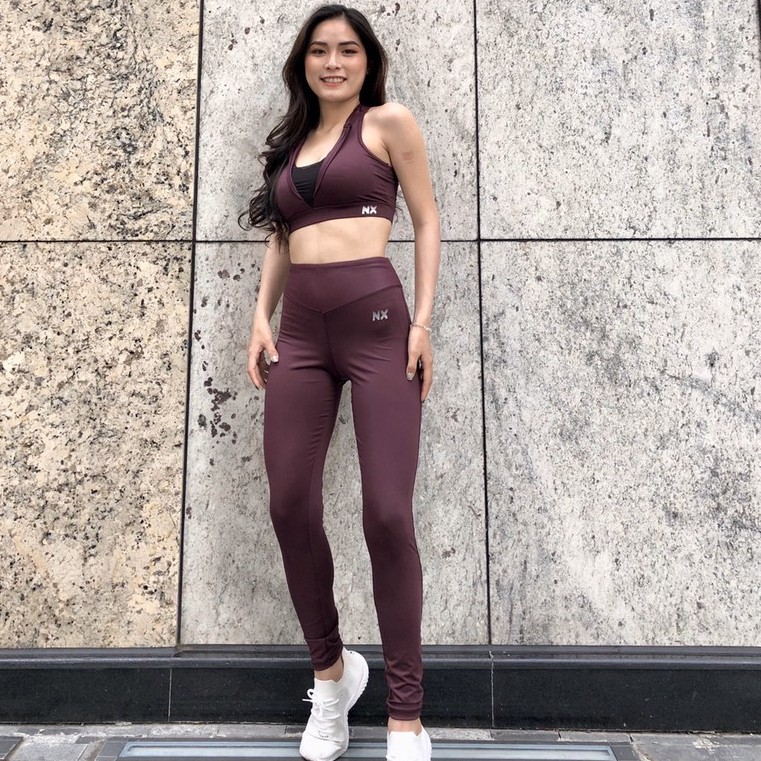 Đồ Tập Gym, Yoga, Aerobic Màu Tím Mẫu Mới Có Mút Ngực 2020