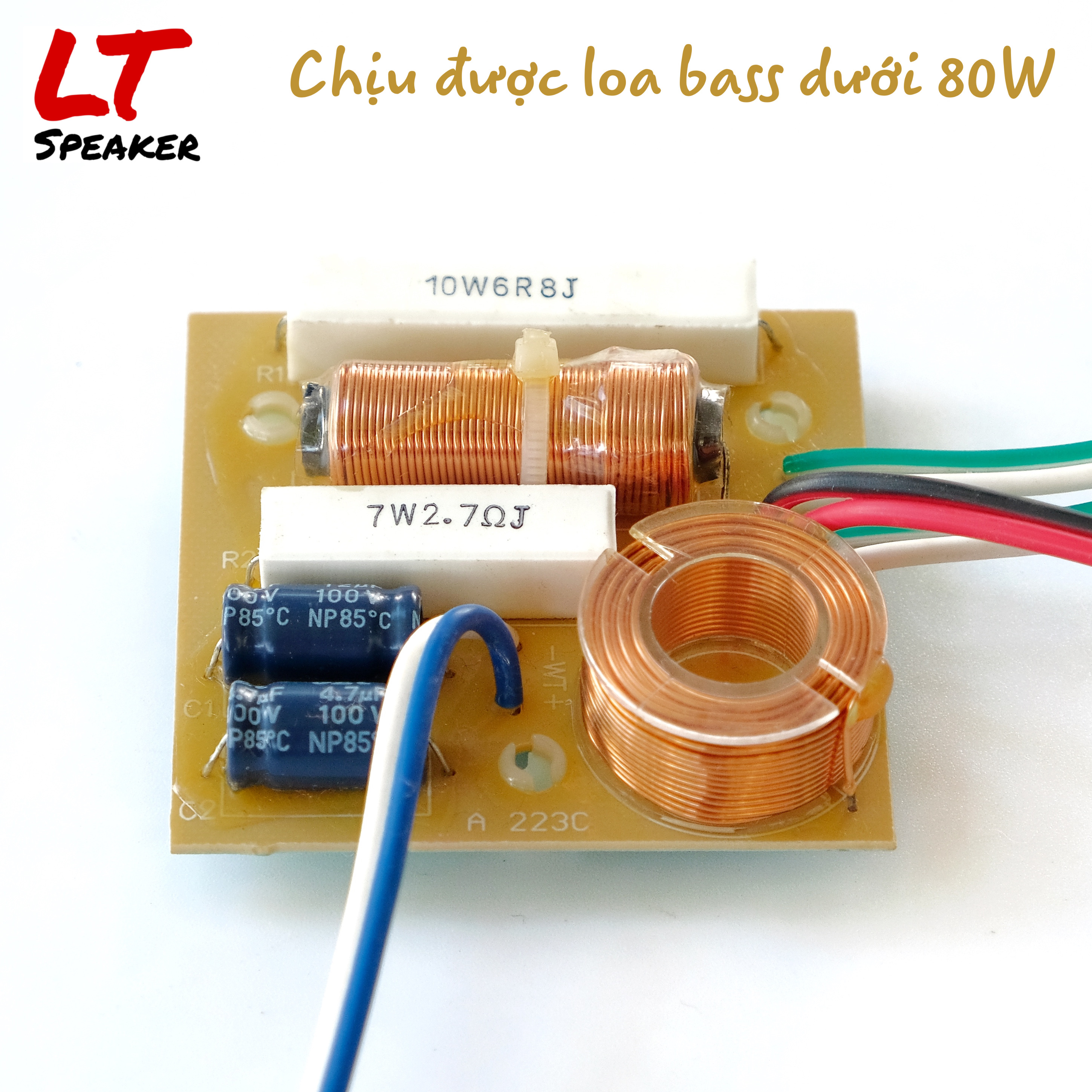 Phân tần hai đường tiếng bass đôi 2 bass 1 treble cho loa 3 - 6.5inch