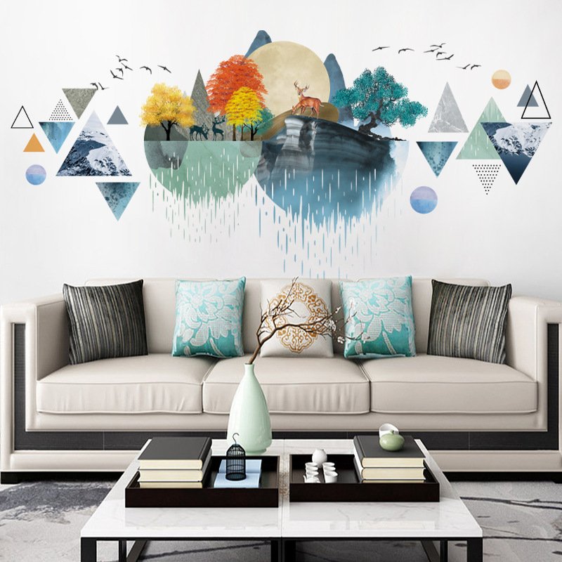 Tranh decal dán tường PHÒNG KHÁCH - Tranh dán tường dán tường decor trang trí