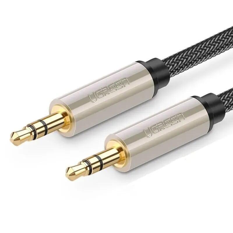 Ugreen 40786 12m màu đen cáp âm thanh 2 đầu 3.5mm dương đầu bọc kim loại cao cấp av125