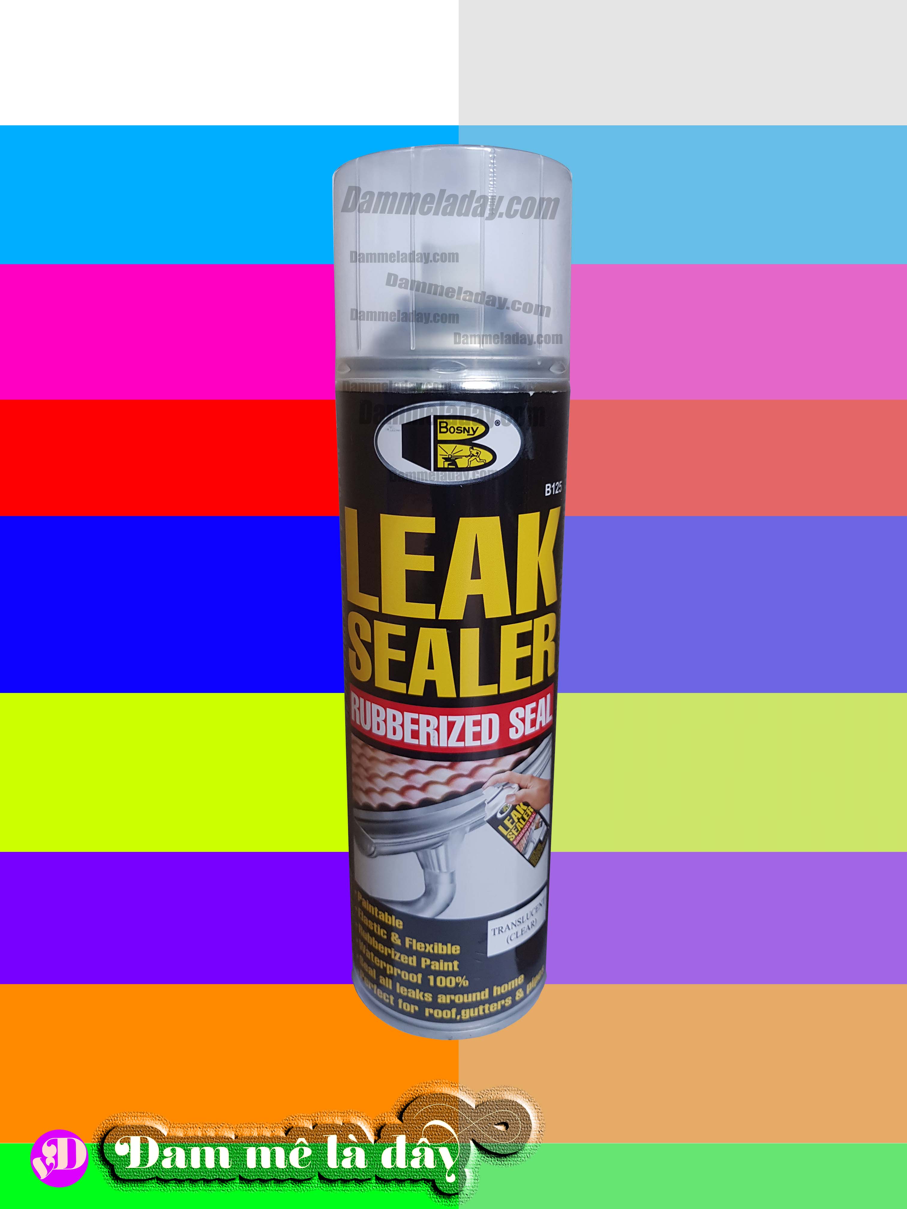 Sơn xịt chống dột chống thấm đa năng Leak Sealer Bosny