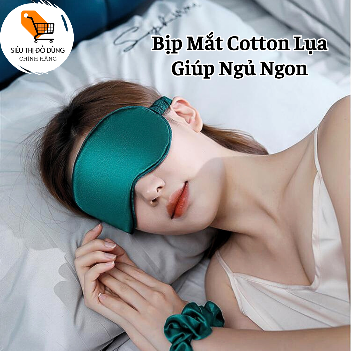 Bịp mắt cotton lụa siêu mềm mịn giúp ngủ ngon ngủ sâu giấc