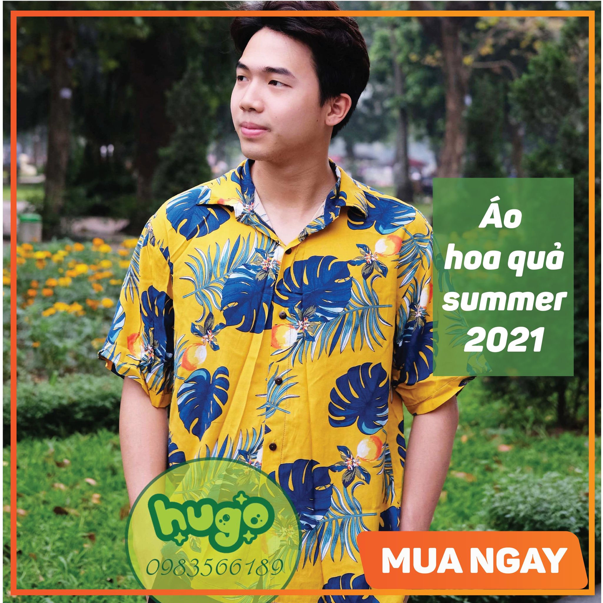 Áo hoa quả, áo sơ mi, áo đi biển hawai, áo lanh du lịch đôi nam nữ chất siêu mát hot 2023 - Hugo Shop