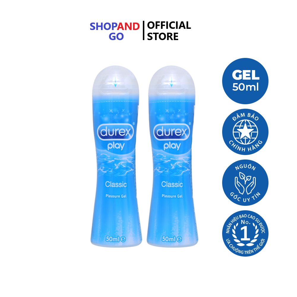 Freeship COMBO 2 chai gel bôi trơn Durex Play Classic 50ml - Trơn mượt tự nhiên