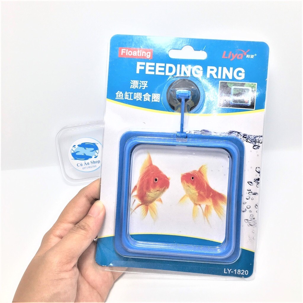 Vòng giữ thức ăn cho cá - vòng vuông giữ thức ăn bể cá cảnh