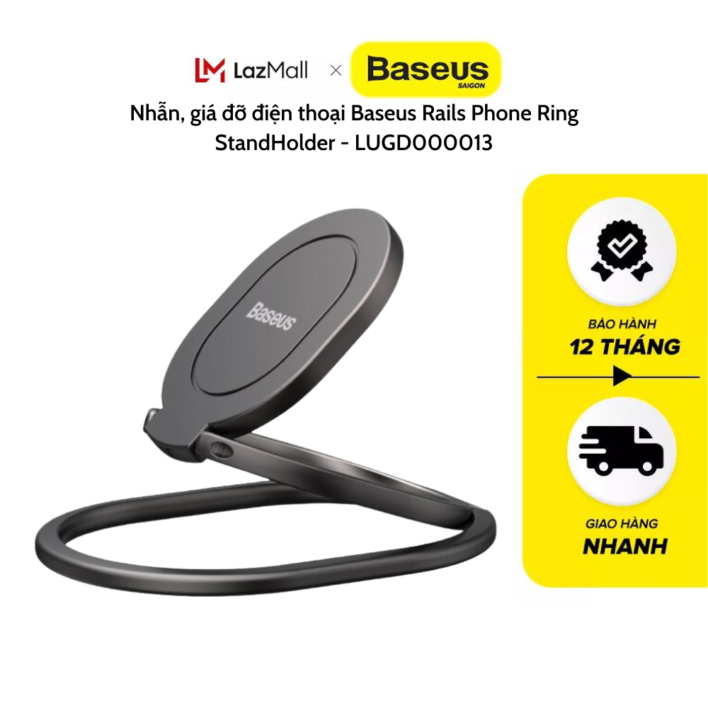 Nhẫn, giá đỡ điện thoại baseus rails phone ring standholder - lugd000013