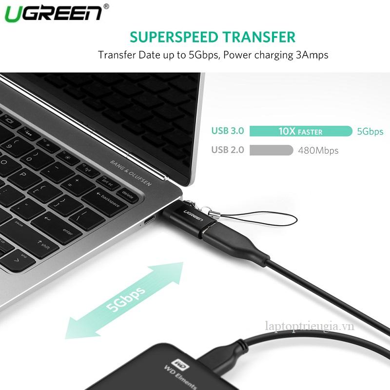 Bộ chuyển usb typec ra usb 3.0 ugreen 50283 cao cấp