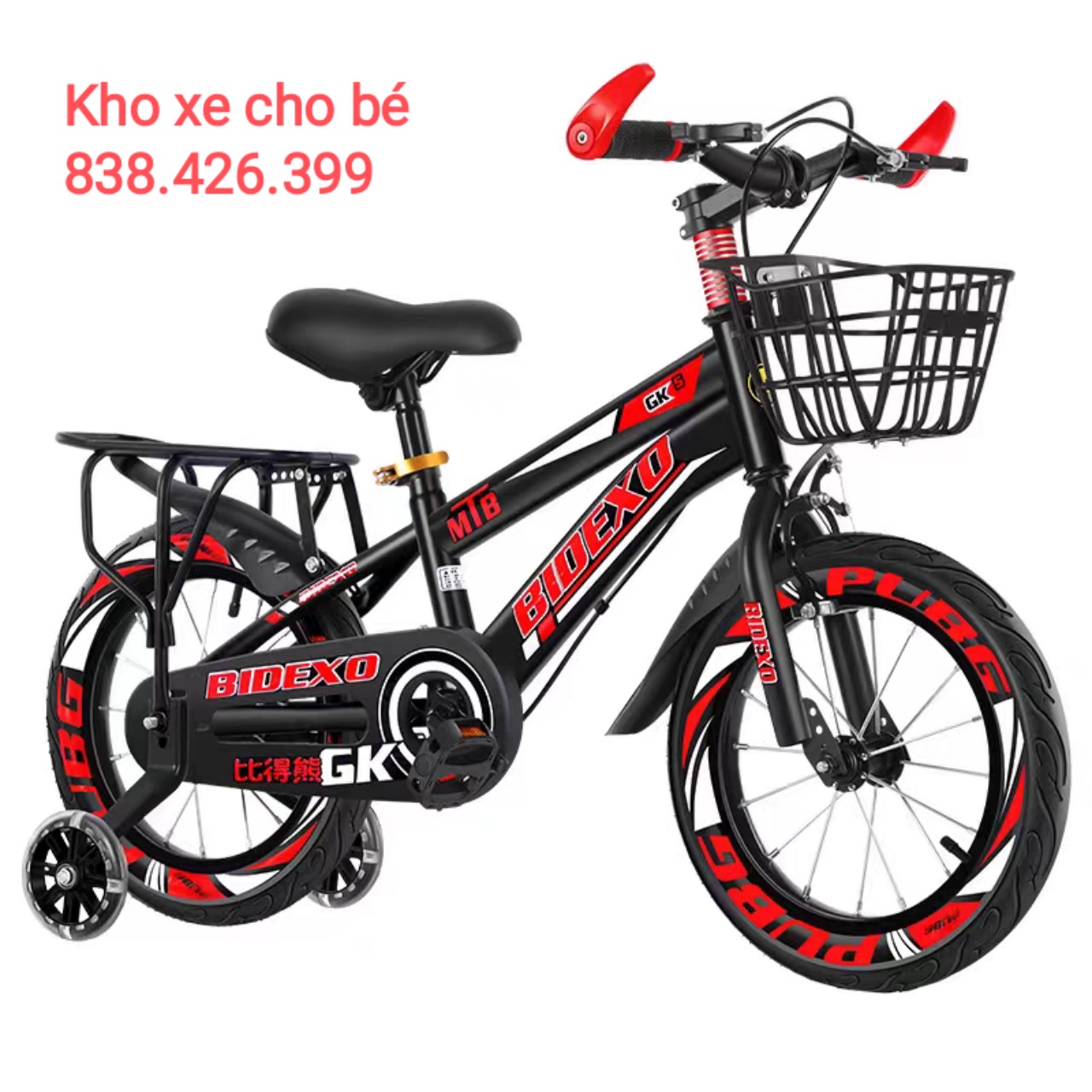 Xe đạp thể thao xe đạp địa hình cho bé khung to vành rộng bánh bơm hơi đủ size 12/14/16 /18/20 inch