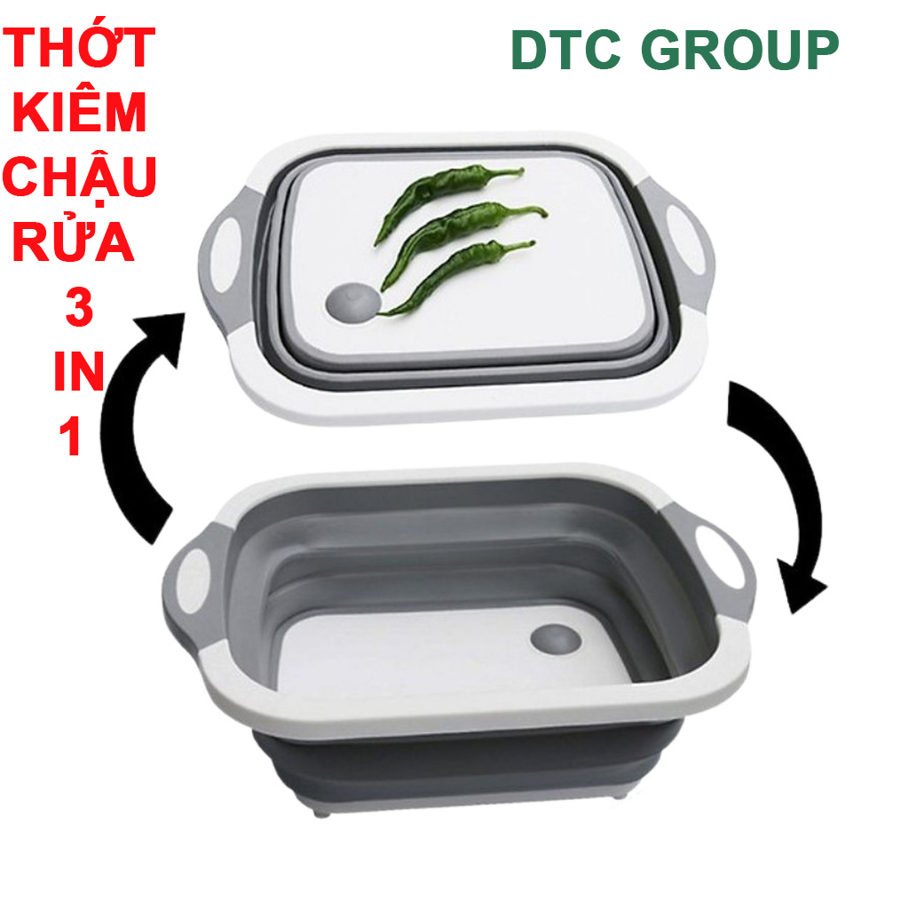 Thớt nhựa đa năng 3 in 1 kiêm chậu rửa, rổ đa năng, thớt siêu tiện dụng, thớt nhựa đa năng 3 trong 1 kiêm rổ đựng và chậu rửa tiện dụng, thớt nhựa đa năng kiêm chậu rửa tiện lợi, nhớt nhựa kiêm rổ 3 trong 1 gấp gọn