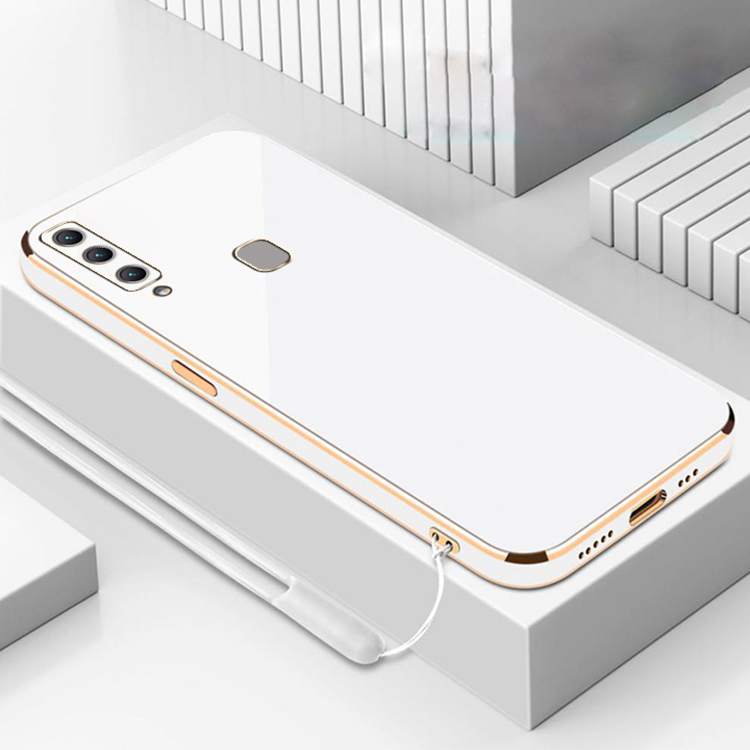 "Ốp lưng Samsung A20s Cạnh vuông" _Mạ màu viền_Vát Cạnh_Màu sắc sang trọng ,Loại Tốt ,Ôm sát máy Acovit