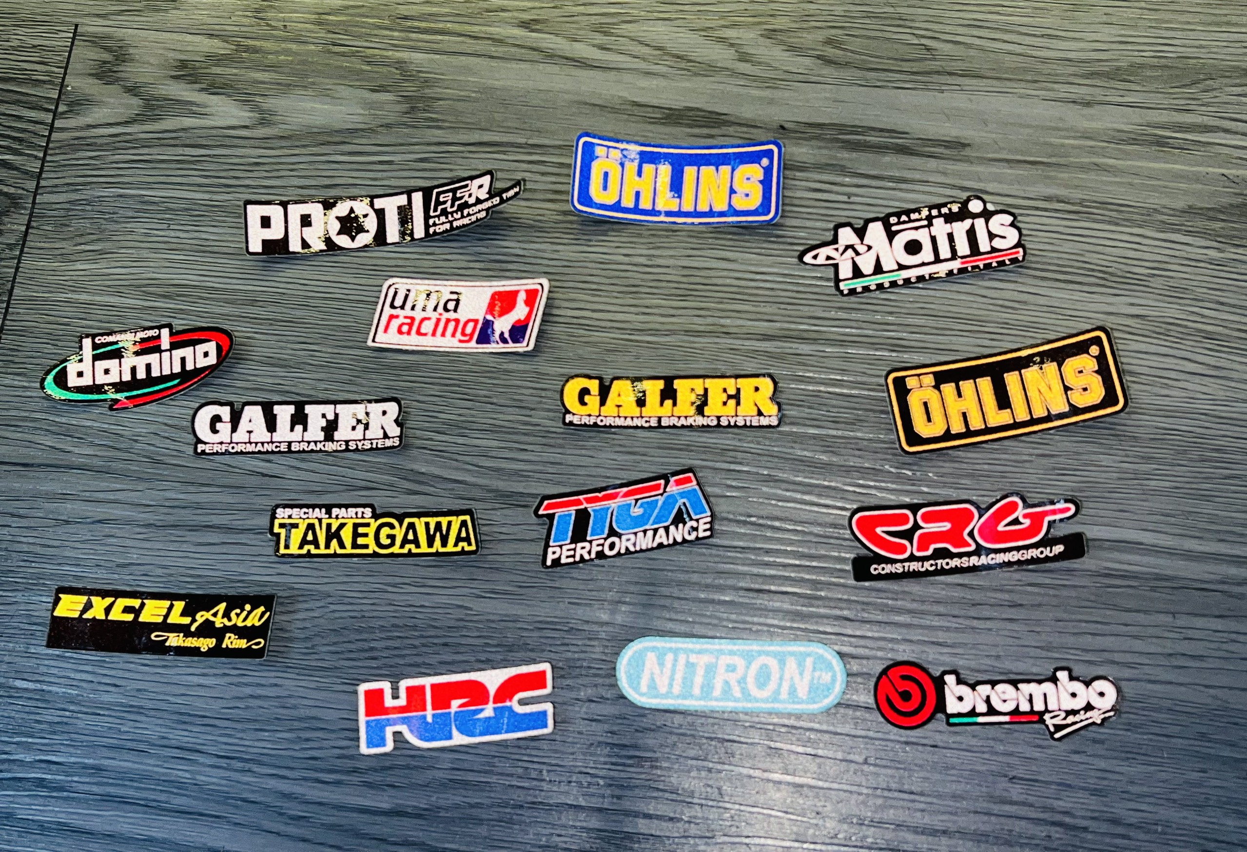 Tem sticker phụ kiện, hãng xe - racing mini