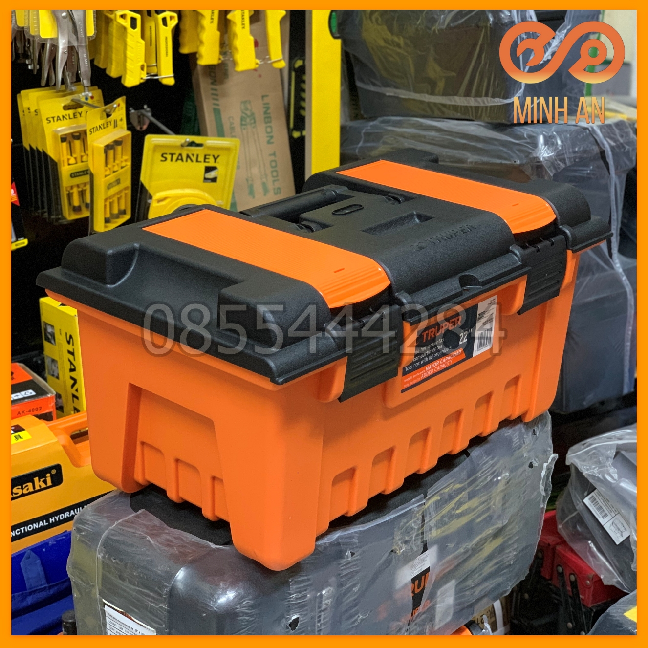 Thùng đựng đồ nghề nhựa 22" cao cấp truper cha-22nc - made in mexico