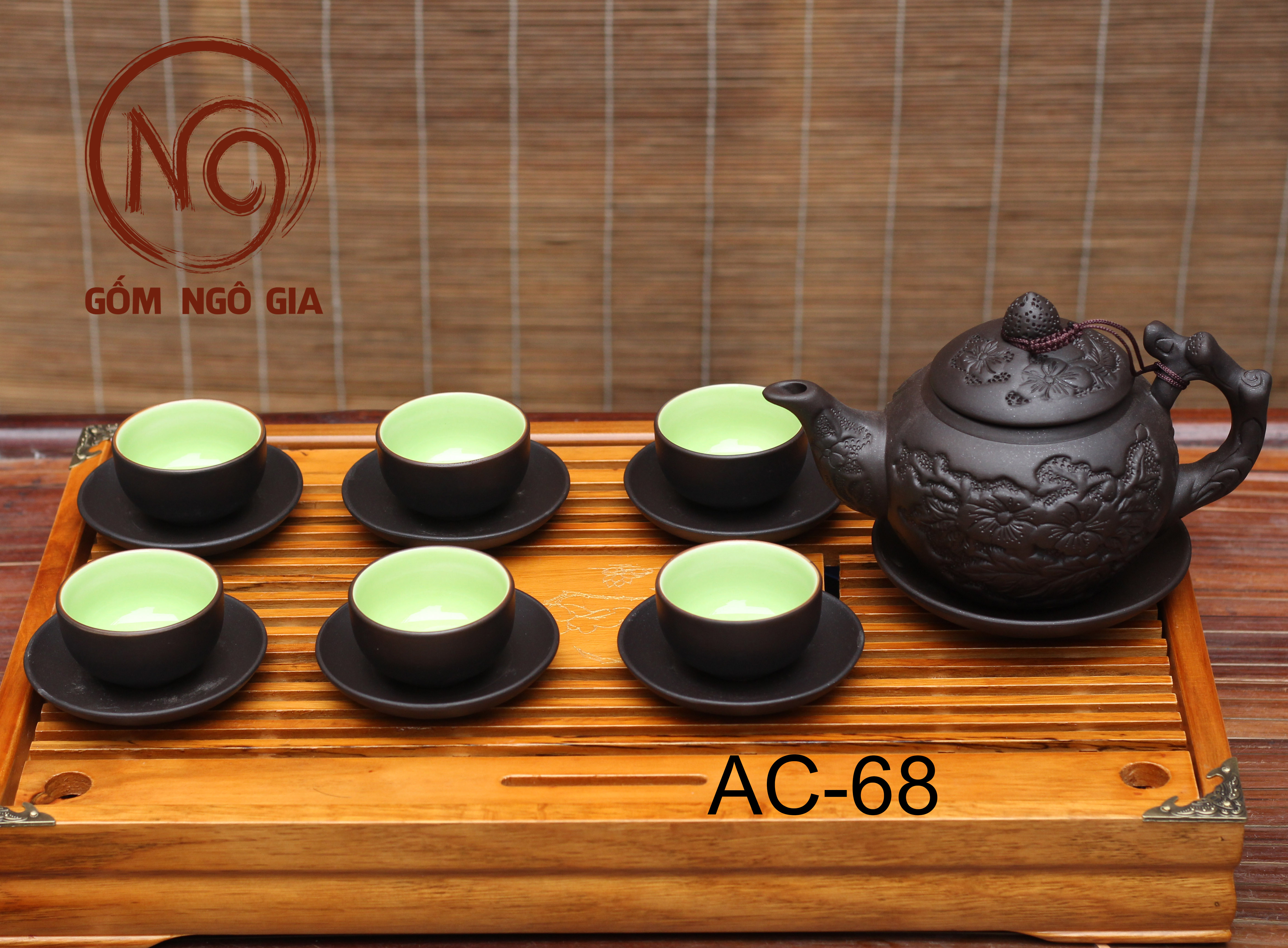 Ấm trà⚡️BÁT TRÀNG⚡️Ấm chén, tách trà, ly men tử sa cao cấp giá rẻ AC-86