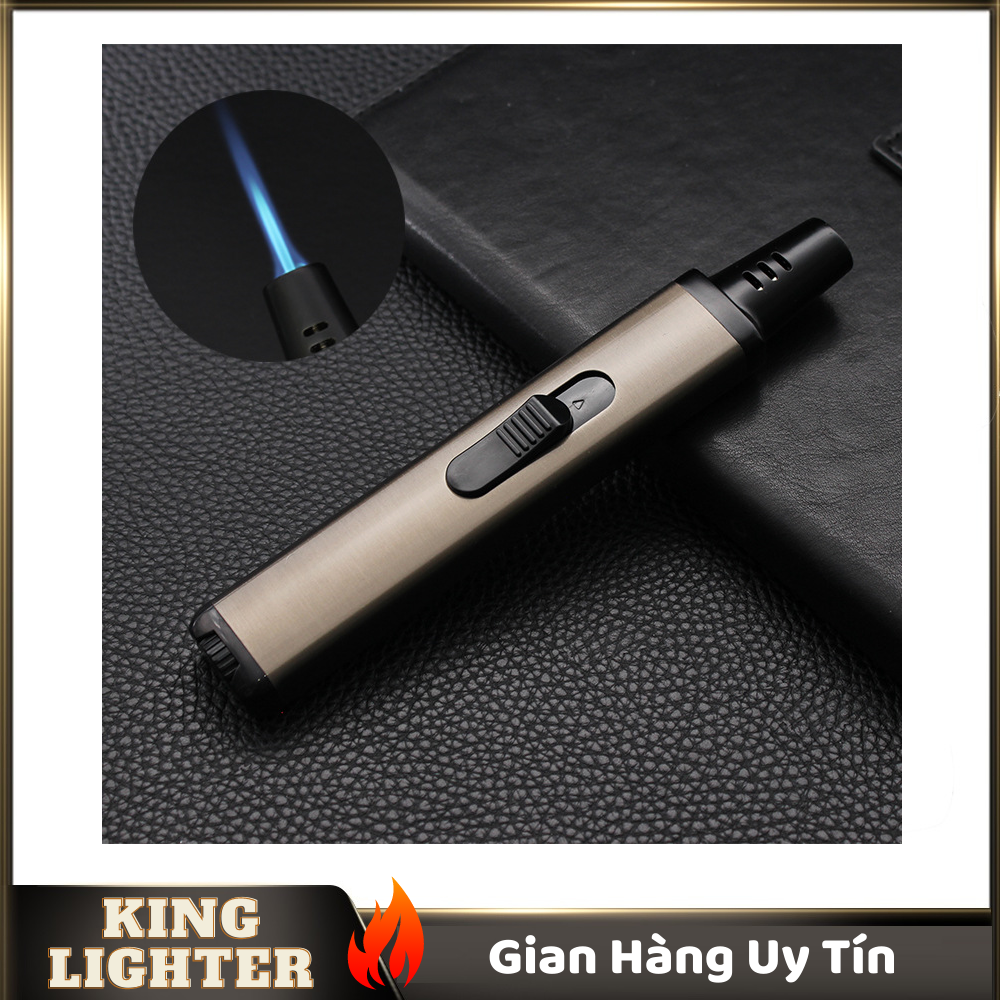 Bật lửa gas mg-516 lửa khò 1 tia kiểu dáng bút dài đầu kim loại
