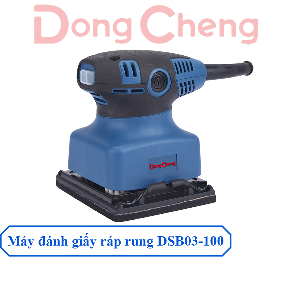 Máy đánh giấy ráp rung dongcheng dsb03-100 công suất 200w máy chà nhám vuông hoạt động mạnh mẽ, bền bỉ – hàng chính hãng